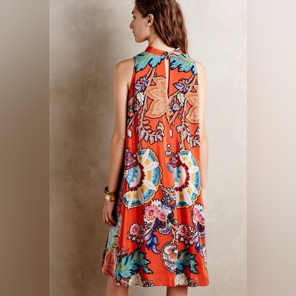 Anthropologie Maeve Larkhill silk midi dress - Picture 3 of 15